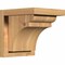 Ekena Millwork Yorktown Smooth Corbel w/Backplate, Western Red Cedar, 7 1/2"W x 8"D x 8"H COR08X08X08YOR01SWR - alternate 1